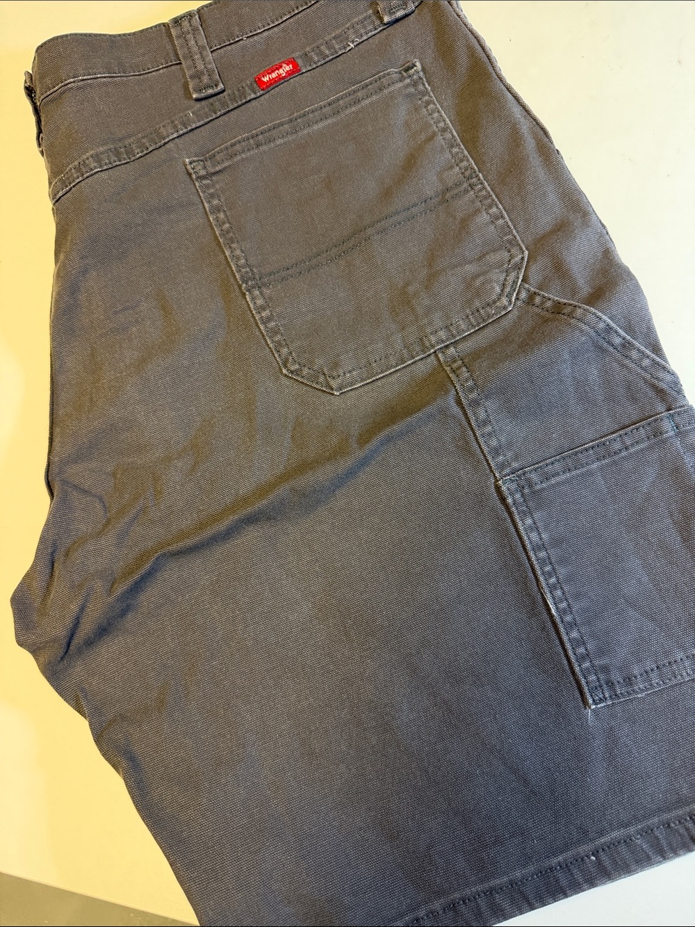 Wrangler Men’s Gray Cargo Work Pants with Utility Pocket